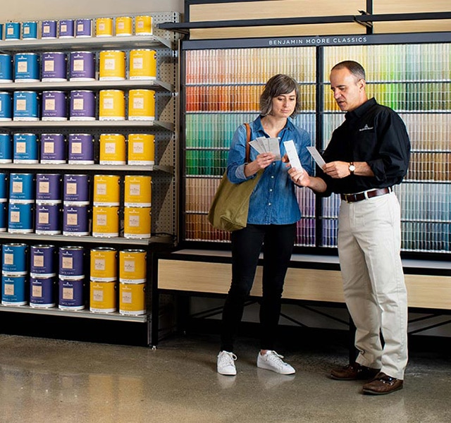 The interior of an independently owned Benjamin Moore retailer. The interior of an independently owned Benjamin Moore retailer.