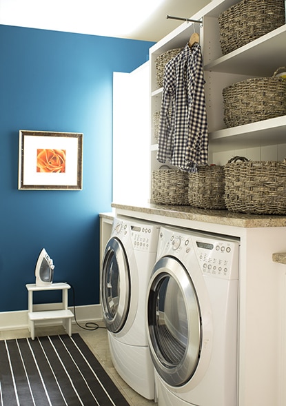 colorful laundry room design