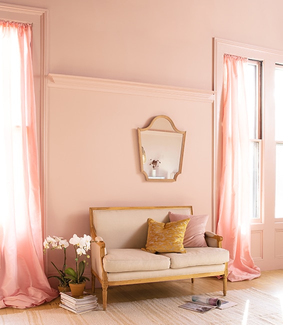 shades of beige and pink