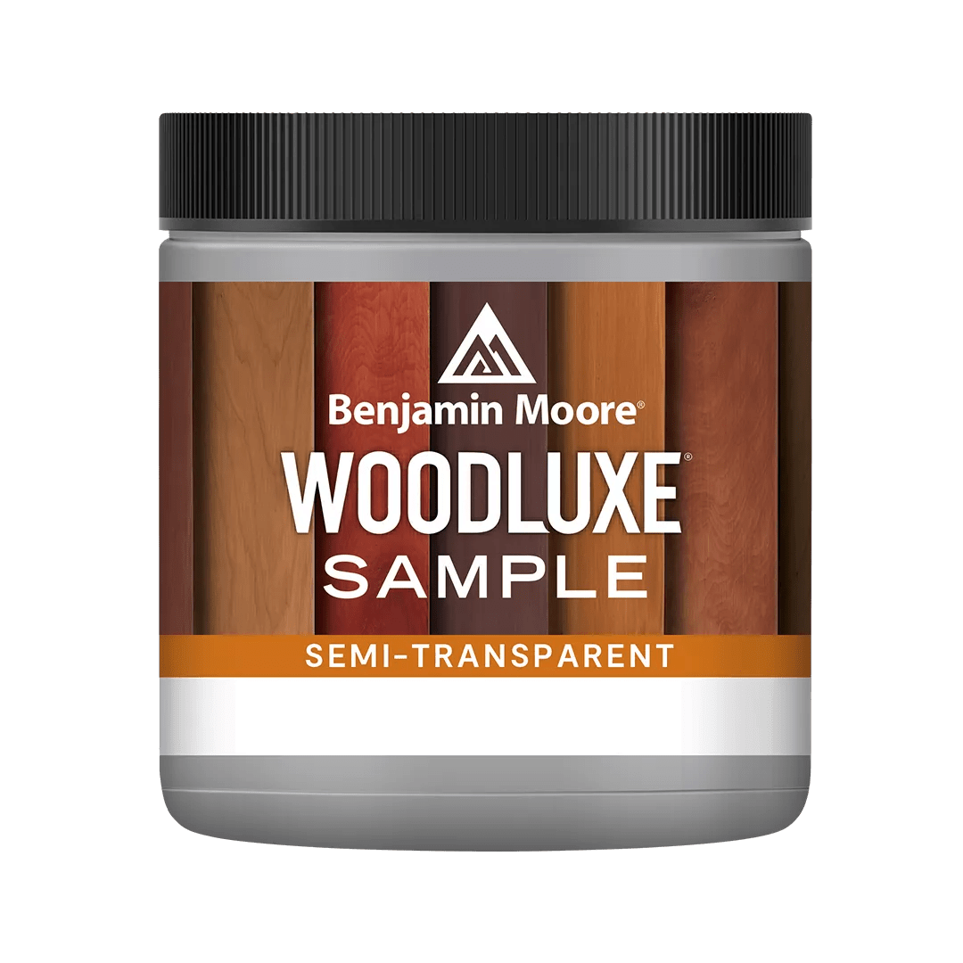 Recorte de lata de muestra de tinte Woodluxe semitransparente