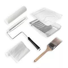 Kit de herramientas de pintura.