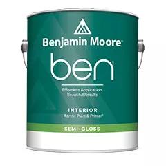 Ben® Pintura para interiores, semibrillante, recorte de lata de 1 galón