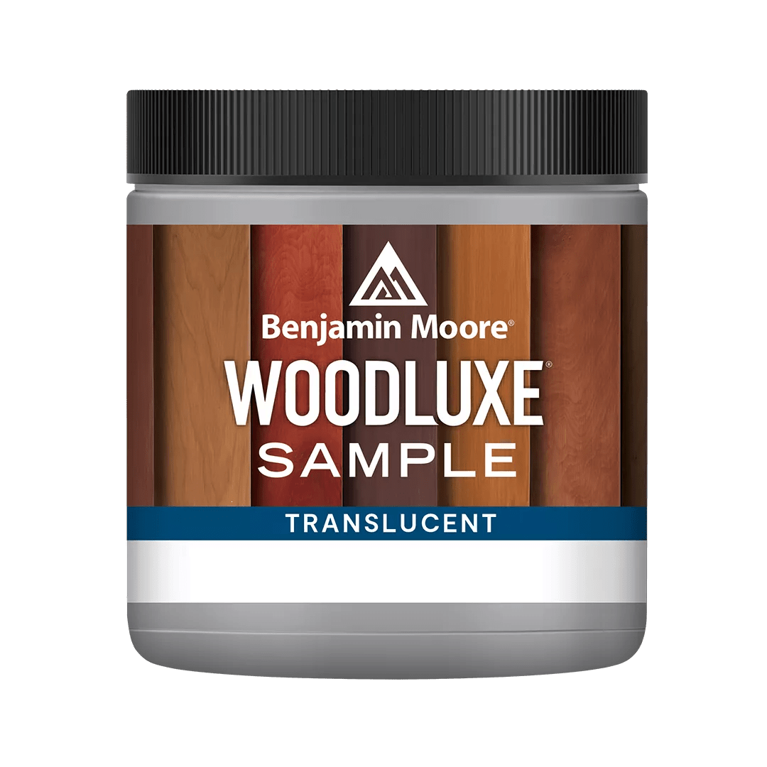 Recorte de lata de muestra de tinte Woodluxe traslúcido